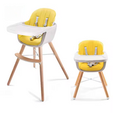 Custom Adjustable Baby Feeding High Chair – Portable Wooden High-Quality Soft Cushion Seat